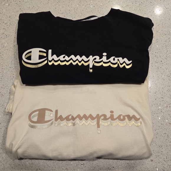 Champion Long Sleeve Women’s T-Shirt in Cream and Black; size small - Picture 10 of 10